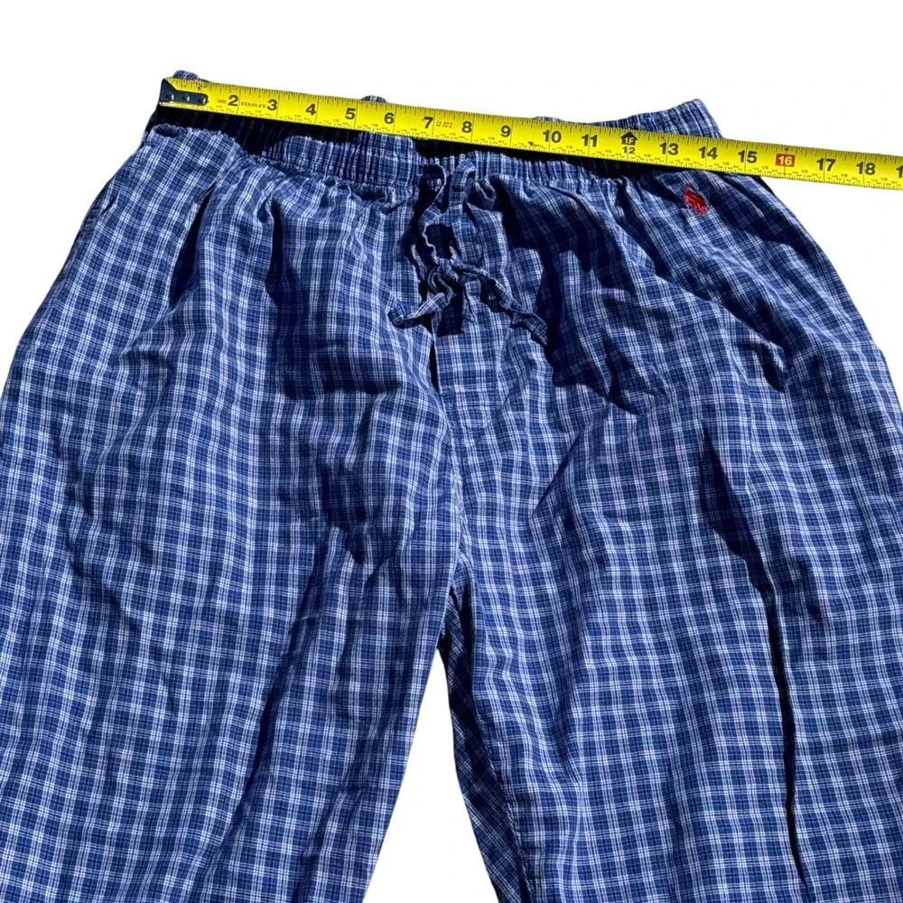 Polo Ralph Lauren Sleepwear Men's Plaid Cotton Pajama Pants Pony Large 30x24